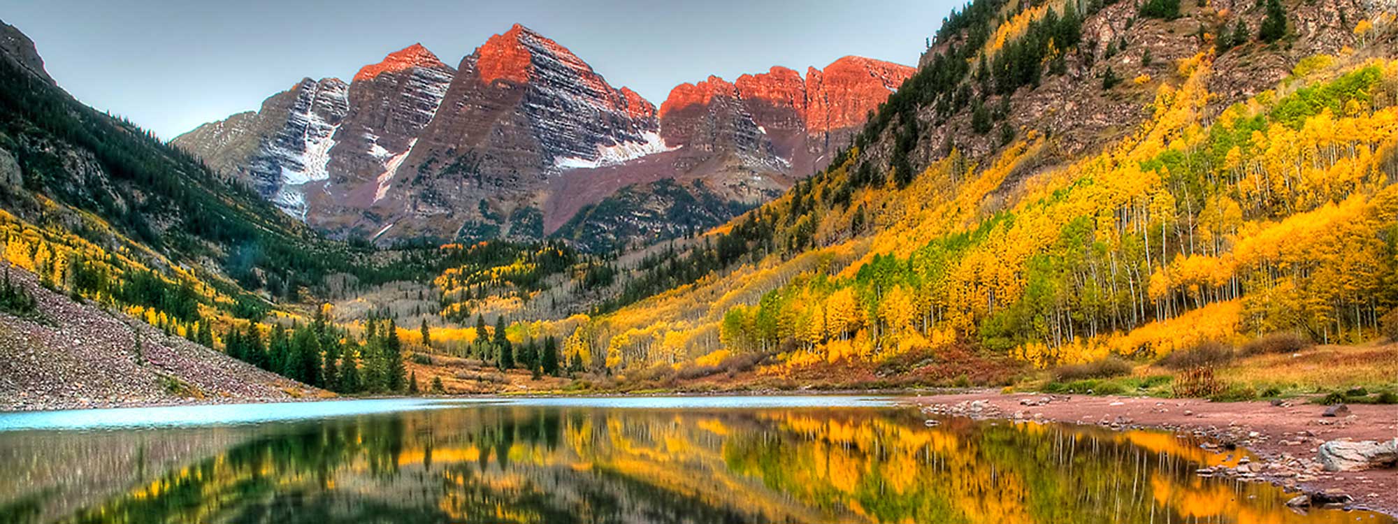 Crater lake and Maroon Bells